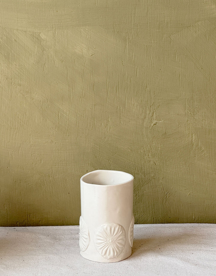 DBO Home + Sentiment Pottery | Short Cylinder Vase - White